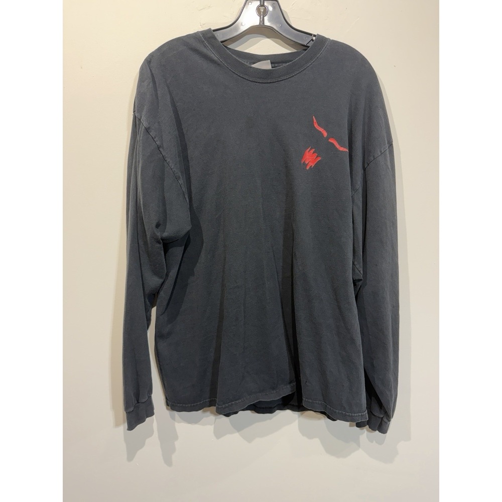 Vintage Captain Morgan Long Sleeve T-Shirt XL Black Graphic Captains Crew Pirate